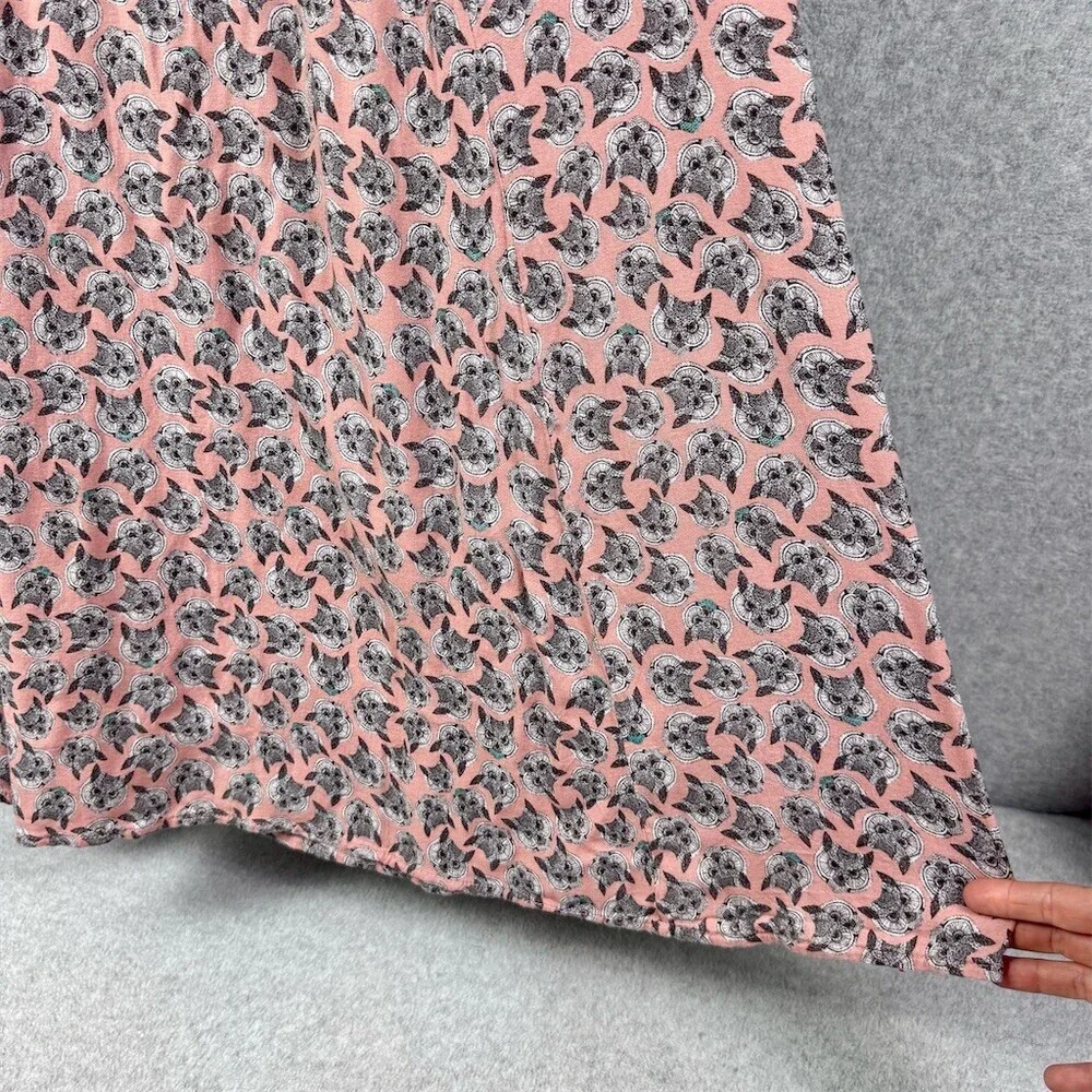 Antix Skirt Womens Size M Pink Owl Print A-Line Maxi